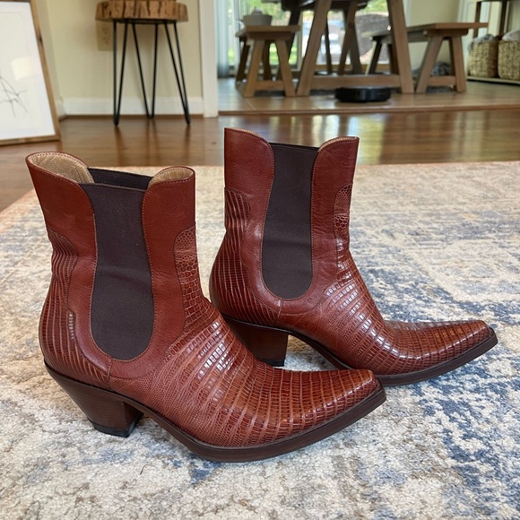 Roberto Boticcelli Snake Skin Leather Boots | Size 6.5 - Picture 4 of 5